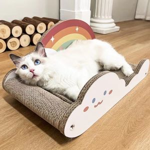 Wellpappe <span class=keywords><strong>Cat</strong></span> Claw Board Sofa <span class=keywords><strong>Cat</strong></span> Scratching Board Extra großes Rainbow Cloud Sofa Haustier bett - Product Image 3