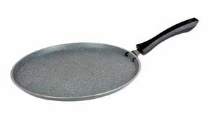 Tawa à dosa antiadhésive noire avec finition en granit, plusieurs tailles, compatible gaz, batterie de cuisine de qualité supérieure pour la maison, le restaurant, l'hôtel - Product Image 4