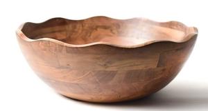 ชามสลัดไม้หรูหราทำด้วยมือขนาดใหญ่สำหรับขนมขนมปังผลไม้บ้านชนบทห้องครัวตกแต่งจานเสิร์ฟธรรมชาติ - Product Image 3