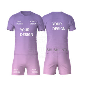 Ensemble de Tenues de Football Personnalisées, Uniformes d'Équipe de Football, Maillots et Shorts Personnalisés, Tailles Adultes, Haute Qualité, Respirant, 100% Polyester - Product Image 4