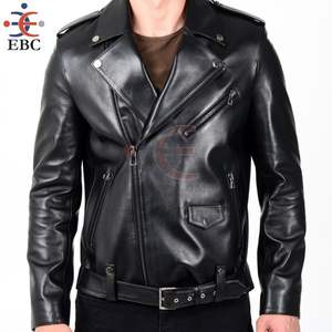 Black And Brown Slim Fit Cow <b>Leather</b> jacket For <b>Men</b> Stylish Outfit for Winters - Product Image 5