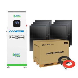 Nature's Generator MyGrid 10KW <b>Solar</b> Home Kit 50 Foot PV <b>Cable</b> & 8x 400W <b>Solar</b> <b>Panels</b> Hybrid Grid Connection 3200 Total Watts - Product Image 1