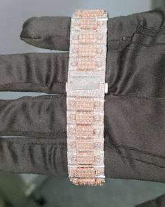 Montre pour homme de luxe, antique, avec diamant Moissanite VVS, boîtier carré de 40 mm, bracelet en acier inoxydable, mouvement à quartz, hip-hop, bijoux fins - Product Image 4