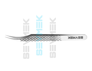 LashPlus profesional personalizado Punta de fibra de Color plateado extensiones de pestañas antiestáticas duraderas al por mayor pinzas de etiqueta privada - Product Image 4