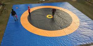 Tapis de lutte supercontinent en cuir, fait à la main, émail souple, métal, 5 pièces - Product Image 4