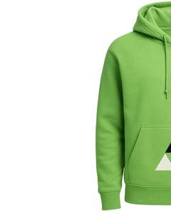Unisex <b>Green</b> Pullover <b>Hoodie</b> with Geometric Triangle Print Casual Streetwear Fleece Sweatshirt with Kangaroo Pocket - Product Image 3