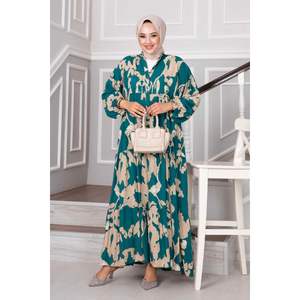 Vestido Hijab Viscosa Estampado Sena Verde - Product Image 5