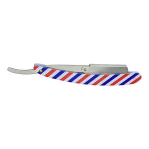 Single-Blade Edge Stainless Steel Straight Razor for Salon Use Custom Color Sharp Metal Handle <b>Left</b>-<b>handed</b> <b>Scissors</b> for Hair - Product Image 6