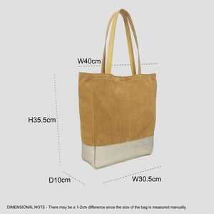 กระเป๋าหนังนิ่มหนังมัสตาร์ดสีทองสีเหลืองกระเป๋าโท้ทหนังเรียบสไตล์วินเทจผู้จัดจำหน่ายชั้นนำของอินเดีย - Product Image 6