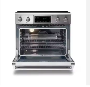 Cuisinière autonome professionnelle Great-Intelli 30 pouces en acier inoxydable avec 4 brûleurs gaz et four électrique - Product Image 1