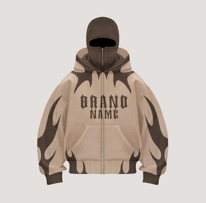 ชุดวอร์มคลุมศีรษะหน้ากากมีฮู้ดสไตล์สตรีทแวร์สินค้าสั่งติดโลโก้ได้ตามต้องการ - Product Image 2