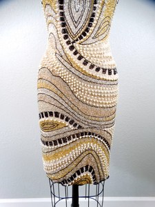 Vestido de Noche Midi sin Mangas con Corte en A para Mujer, con Detalles de Cuentas, Tejido de Tul de Poliéster Transpirable y Ecológico para Fiestas Formales - Product Image 6