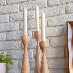 Bougeoir en bois pour décoration de mariage-Support de décoration fait à la main pour table/affichage mural, organisateur de décoration écologique - Product Image 1