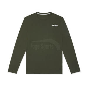 T-shirt à manches longues pour homme, coupe ajustée, 100% coton, respirant, séchage rapide, best-seller, pour un usage décontracté - Product Image 1