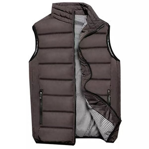 Wholesale <b>Black</b> Custom Logo Thick Winter <b>Men's</b> Puffer Bubble <b>Vest</b> Jacket Unisex with Hoodie New High Quality - Product Image 2