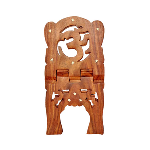 Support de livre Pooja support en bois sculpté coran Geeta support de livres saints support de Rahel en bois disponible à bas prix et prix d'usine - Product Image 1