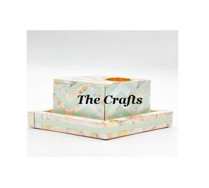 Juego de Tres Quemadores de Incienso Mabkhara de Forma Cuadrada en Color Blanco Madera, Quemador de Incienso Mubkhar Bakhoor para Bodas - Product Image 2