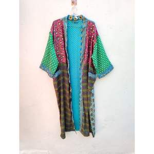 Bata Bikini Cubrir Vestido Kimono Bata Seda India Cómodo Kimono Albornoz Vintage Kimono Ropa de mujer - Product Image 3