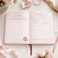 Carnet de lecture Coquette A5 personnalisé LABON, couverture rigide avec pages de commentaires et nœuds, idéal pour les amateurs de livres, cadeau OEM