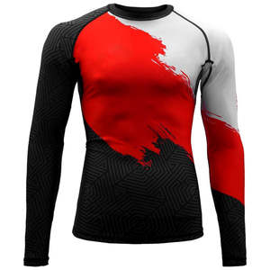 เสื้อรัดรูปแขนยาวของผู้ชายผ้าสแปนเด็กซ์/ โพลีเอสเตอร์แห้งเร็วป้องกันแสงแดด UPF 50 - Product Image 5