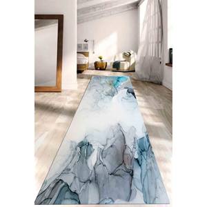 Gray Marble <b>Rug</b>: Modern Soft Tones, Salon or Nursery,<b>Chenille</b> <b>Rug</b> - Product Image 5