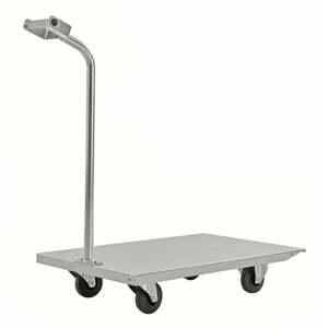 Industrial 4-Wheel <b>Platform</b> <b>Trolley</b> with Central Handle 200kg Load Capacity Iron Cart for Storage and Tools OEM Customizable - Product Image 1