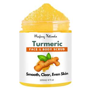 Gommage corporel au curcuma, biologique, végétalien, crème exfoliante pour le soin de la peau, éclaircissante, hydratante, marque privée - Product Image 2