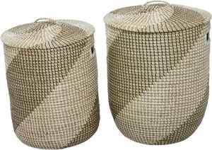 Best Choice Vietnam Storage <b>Basket</b> Eco-friendly Non-Toxic Handwoven <b>Plastic</b> Laundry Hamper for Household Use Bathroom Organizer - Product Image 3