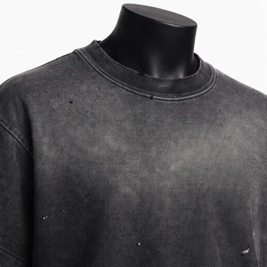 Camiseta de Hombre, Negra, Talla Grande, 100% Algodón Orgánico, Jersey, Manga Corta, Cuello Redondo, Estilo Deportivo, Ecológica, Tejido de Punto Estampado - Product Image 6