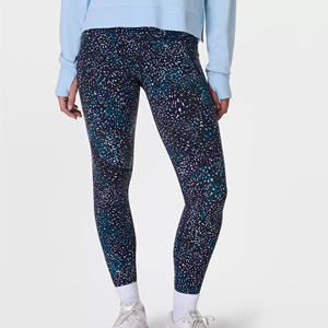 Leggings de yoga unisexes pour femmes, taille haute, haute compression, respirants, antibactériens, sans couture, avec poches latérales, 180g, impression personnalisée - Product Image 3