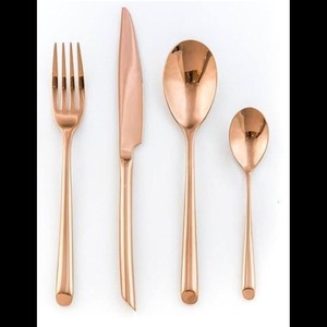 2025 couverts en acier miroir ensemble de couverts argenterie ensemble de couverts 24pc Style classique solide inoxydable mariage durable élégant - Product Image 2