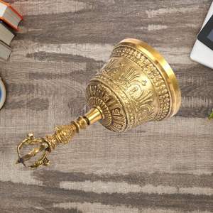 Campana de Mano de Latón Estilo Antiguo con Mango de Madera, Decoración Náutica para Servicio Escolar y Exhibición Coleccionable Clásica, Regalos Originales - Product Image 6