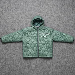 Chaqueta acolchada de nailon y poliéster de fabricante de ropa OEM, chaqueta de invierno con estampado de diamantes para hombre ligera repelente al agua - Product Image 4