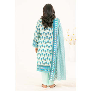 Conjunto de traje Khaddar estampado de 3 piezas para mujer K-52114 con dupatta - Product Image 6