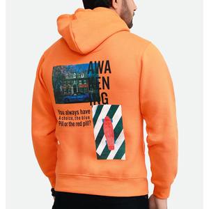 เสื้อฮู้ดผ้าฝ้ายหนาสำหรับผู้ชายเสื้อฮู้ดโอเวอร์ไซส์พิมพ์ลายแบบสวมหัวสุดหรู - Product Image 3