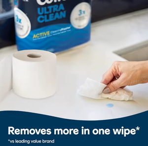 El Mejor Papel Higiénico Desechable y Biodegradable Cottonelle Ultra Clean Soft con Textura Ondulada - 24 Mega Rollos Familiares |   132 Rollos Regulares (4 - Product Image 3