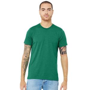 T-shirt léger en bambou pour homme 100% coton personnalisé brodé uni sport noir col rond imprimé à l'écran de marque - Product Image 1