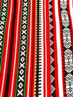 Tissu en microfibre en gros, tissu peau de pêche, tissu imprimé géométrique ethnique, tissu polyester à finition rigide
