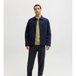 Jean cargo décontracté pour homme, coupe droite ample, taille haute, en denim, toutes saisons, bleu clair, style urbain vintage, collection 2026, vente en gros - Product Image 2