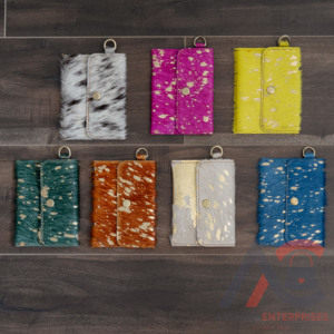 กระเป๋าใส่เหรียญหนังวัวแท้แบบตะวันตกมีที่ใส่บัตรเครดิตและที่ใส่เงินสดพวงกุญแจกระเป๋าสตางค์ขนาดเล็กสำหรับผู้หญิง - Product Image 4