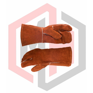 Fire Fighter Leather <b>Gloves</b> Professional Golden Kevlar Stitched Anti-Static Tear-Resistant Fire Resistant <b>Silicone</b>-free - Product Image 6