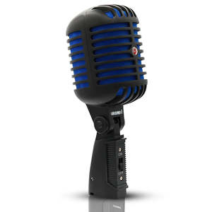 Micrófono Vintage de 5 Núcleos, Micrófono Dinámico Clásico Profesional XLR de Estudio, Estilo Retro, Azul - Product Image 1