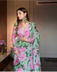 Nouvelle collection de saris de prêt-à-porter de créateur pour les mariages et les fêtes Nouveaux vêtements ethniques indiens et pakistanais - Product Image 6