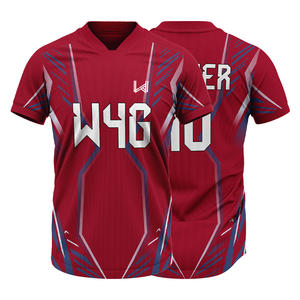 Maillots de football personnalisés pour hommes 100% polyester Col rond Impression par sublimation personnalisée Noms et numéros d'équipe personnalisés Antibactérien - Product Image 6