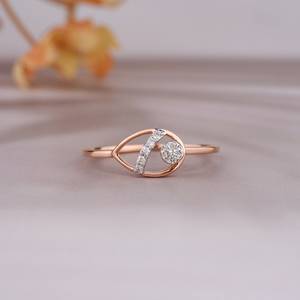 Anillo de moissanita de oro sólido de 14K hecho a mano, diseño en forma de pera con punta Vintage para bodas, joyería de oro Natural de 14K - Product Image 1