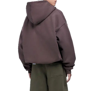 OEM Sweat à capuche en coton à double fermeture éclair bidirectionnelle avec logo personnalisé Streetwear pour hommes Sweat à capuche surdimensionné vierge avec fermeture éclair intégrale - Product Image 3