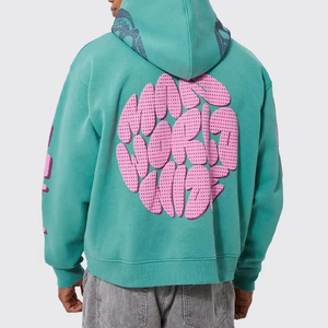 Vente en gros de mode personnalisée pour hommes, sweat à capuche élégant en coton épais thermique et respirant pour hommes, sweat à capuche surdimensionné à épaules tombantes - Product Image 1