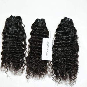 Extensiones de Cabello Humano Virgen Indio Remy sin Procesar, Ondulado Profundo, Doble Trama a Máquina, Alineación de Cutícula, Fabricadas - Product Image 2