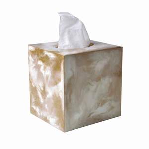 Soporte de caja de pañuelos de cuarzo rosa elegante de Boutique de pañuelos para baño sala de estar dormitorio Oficina soporte de pañuelos decorativo - Product Image 5