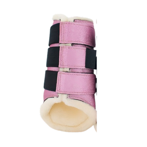 Botas de caballo de cepillado azul marino Botas de caballo de lana blanca Fabricante Botas de cepillado de caballo de Pakistán - Product Image 3